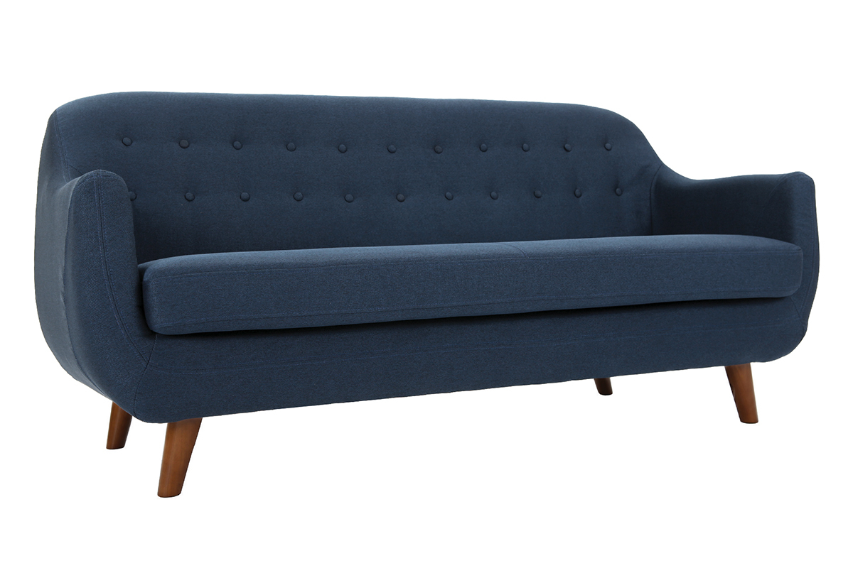 Design-Sofa 3 Pltze Blau YNOK