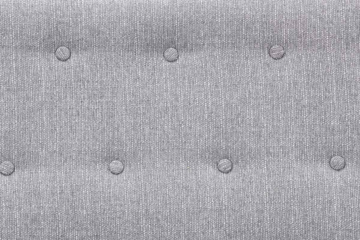 Design-Sofa 3 Pltze Buche und Stoff Perlgrau OLAF