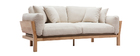 Design-Sofa 3 Plätze Cremeweiß Holzbeine KYO