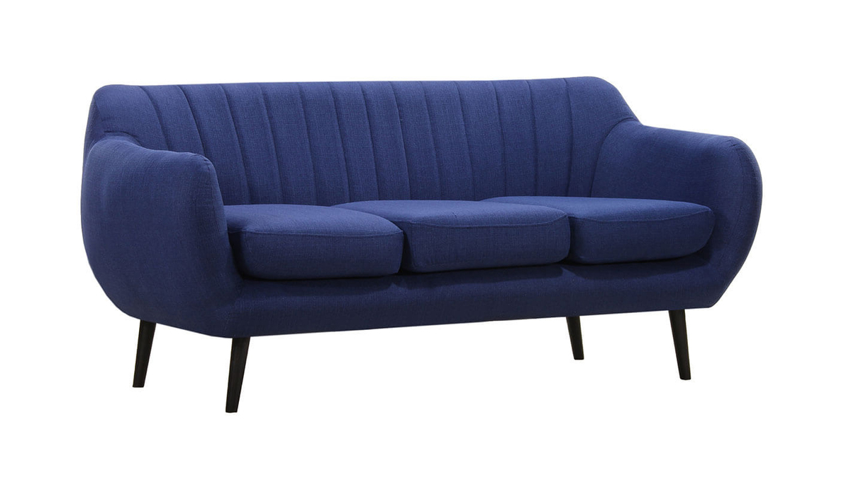 Design-Sofa 3 Pltze Elektroblau RICHIE