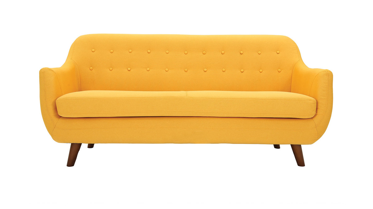 Design-Sofa 3 Pltze Gelb YNOK