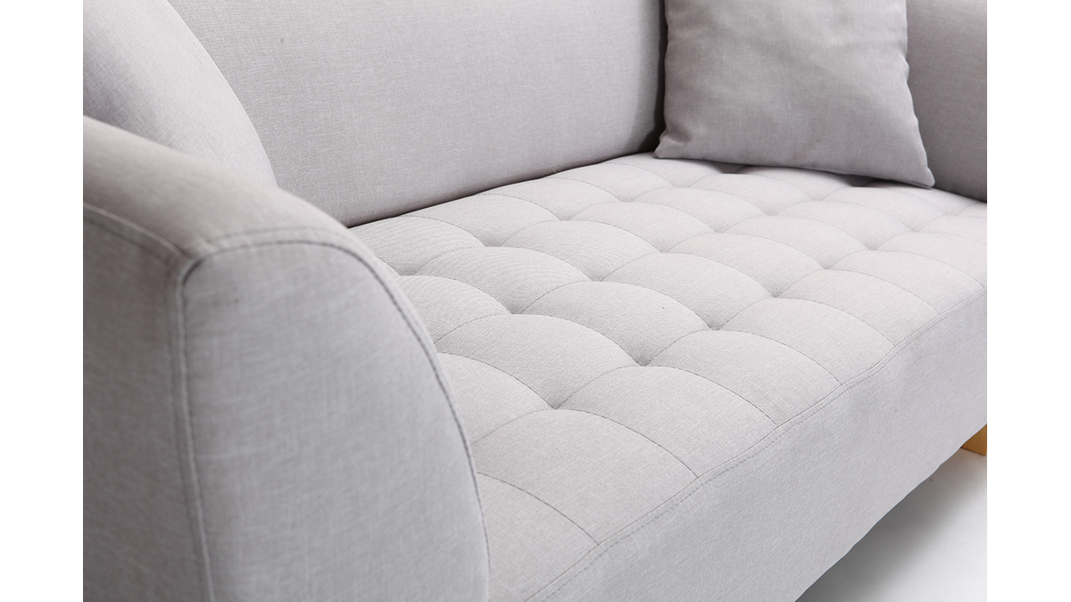 Design-Sofa 3 Pltze Grau ARTIC