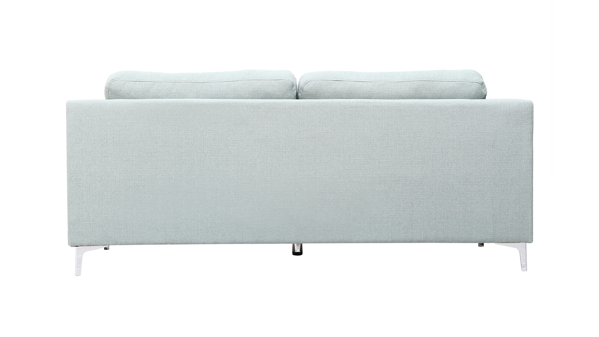 Design-Sofa 3 Pltze hellblauer Stoff BOMEN