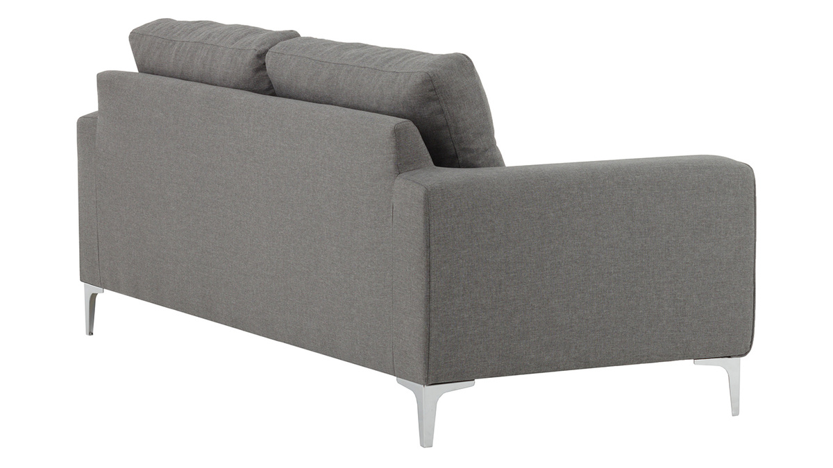 Design-Sofa 3 Pltze hellgrau EBONY