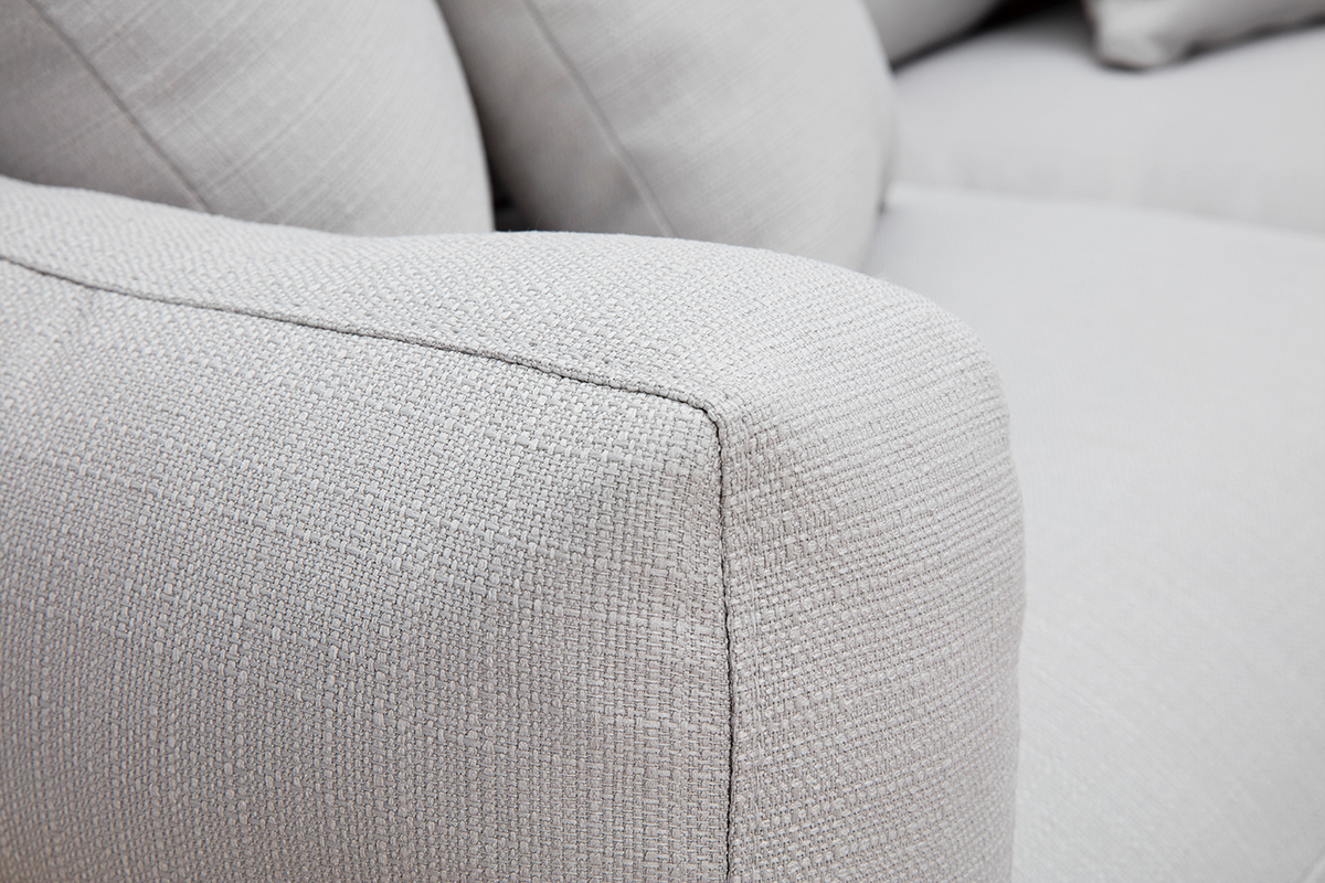 Design-Sofa 3 Pltze Hellgrau Holzbeine KYO