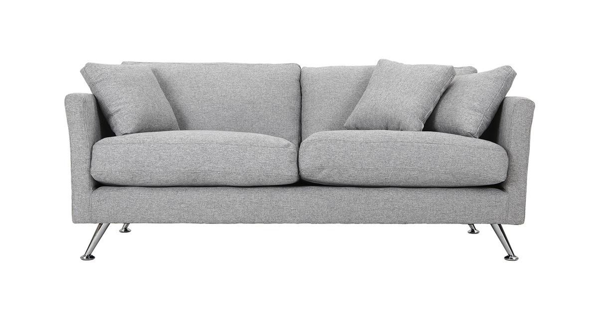 Design-Sofa 3 Pltze Hellgrau VOLUPT