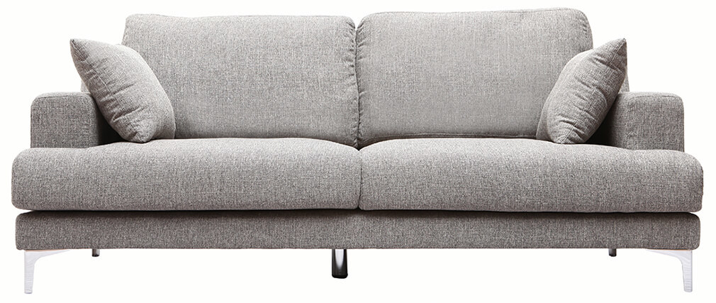 Design-Sofa 3 Plätze hellgrauer Stoff BOMEN