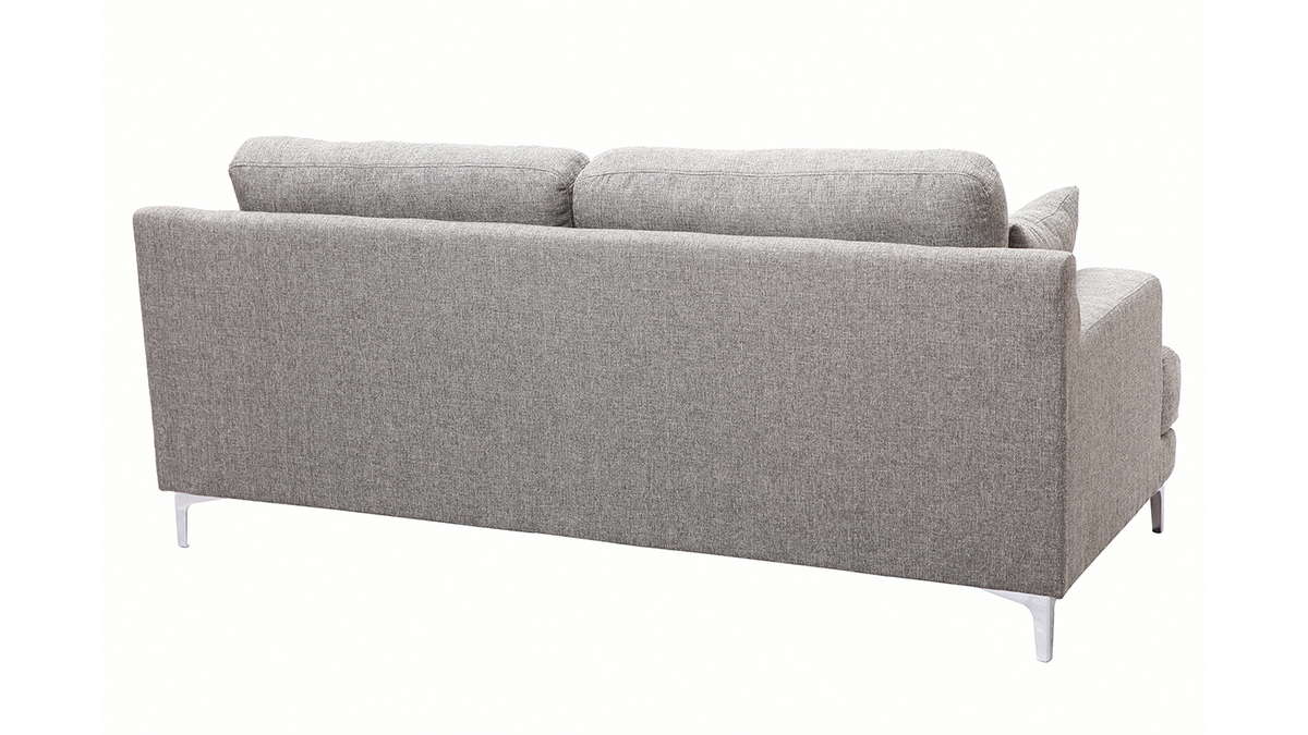 Design-Sofa 3 Plätze hellgrauer Stoff BOMEN