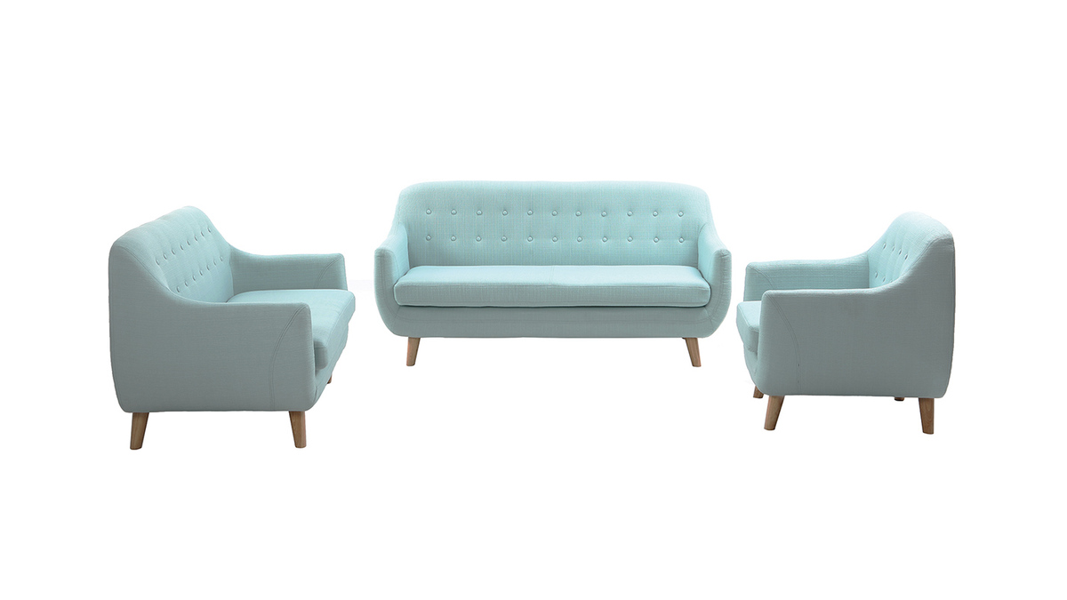 Design-Sofa 3 Pltze Meeresgrn YNOK