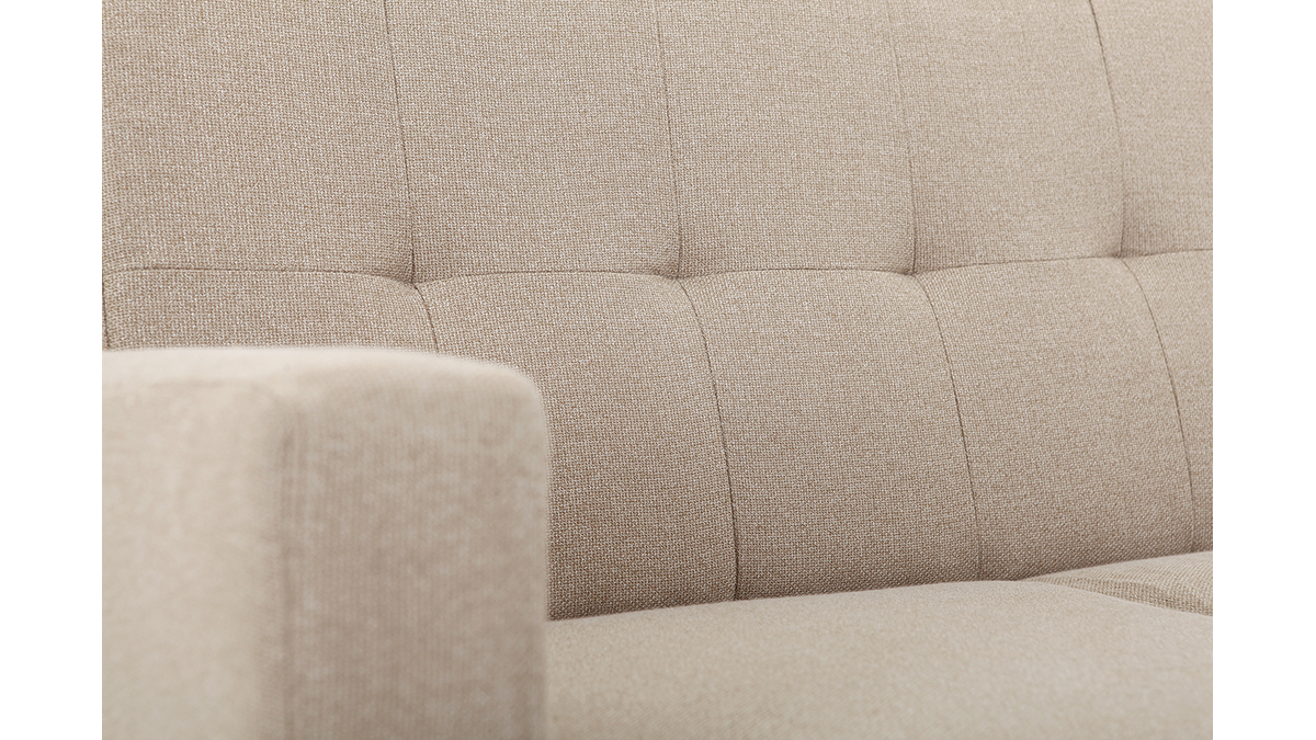 Design-Sofa 3 Pltze Naturfarben MOON
