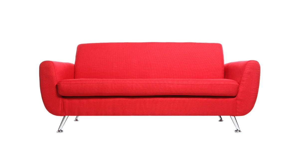 Design-Sofa 3 Pltze Rot PURE