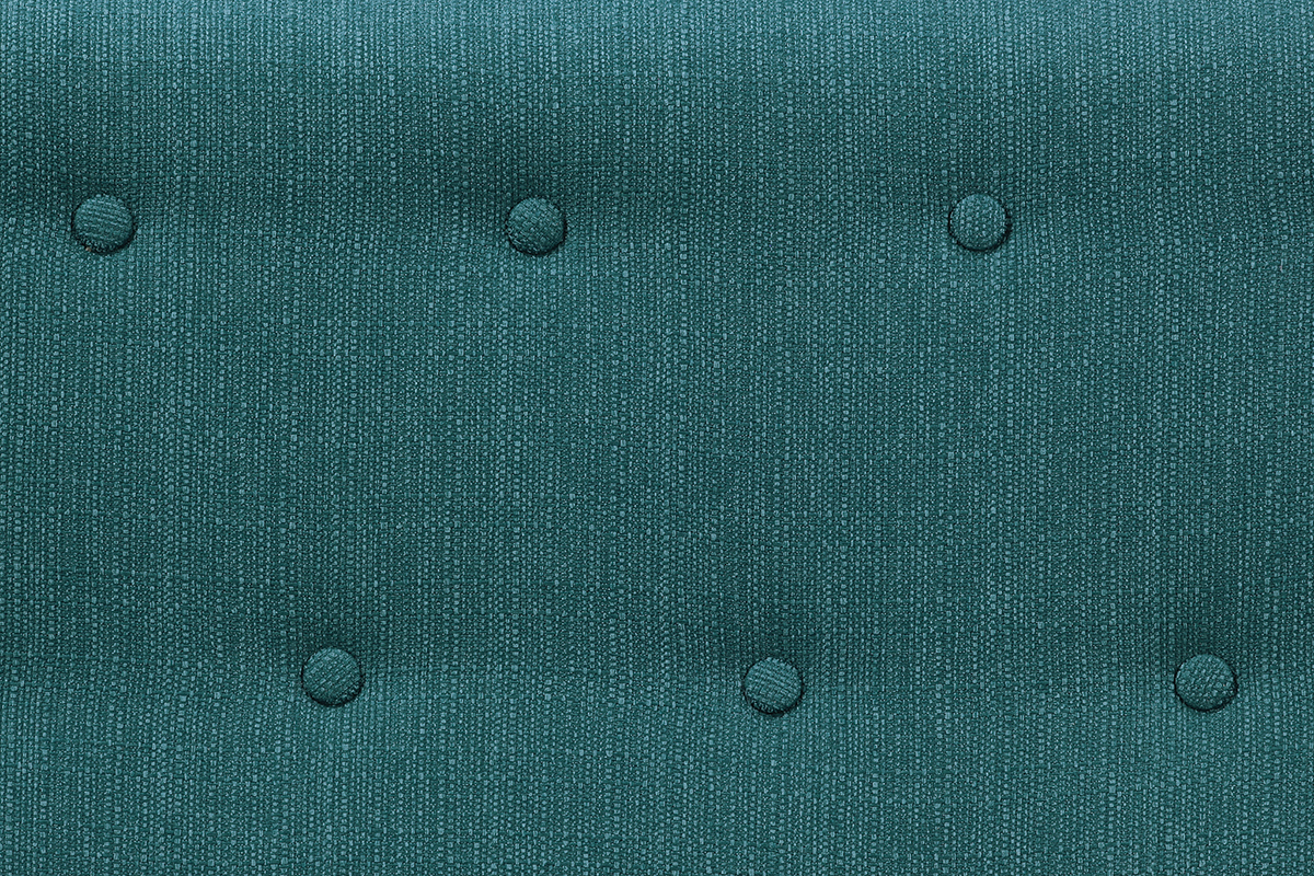Design-Sofa 3 Pltze Stoff Blaugrn Beine Nussbaum OLAF