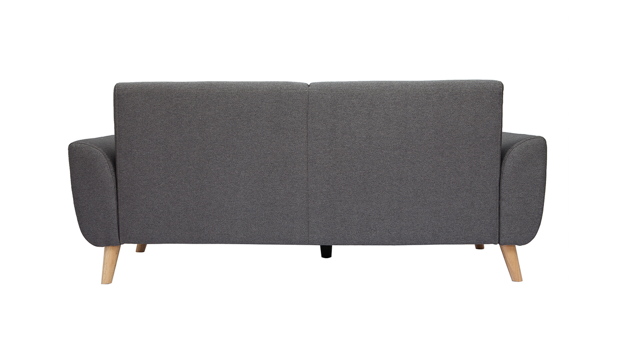 Design-Sofa 3 Pltze Stoff dunkelgrauer EKTOR