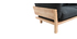 Design-Sofa 3-Sitzer abziehbarer, anthrazitgrauer Stoff YNOK