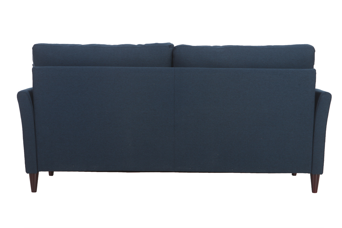 Design-Sofa 3-Sitzer aus dunkelblauem Stoff mit Stauraum MEDLEY