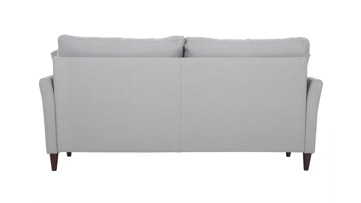 Design-Sofa 3-Sitzer aus hellgrauem Stoff mit Stauraum MEDLEY