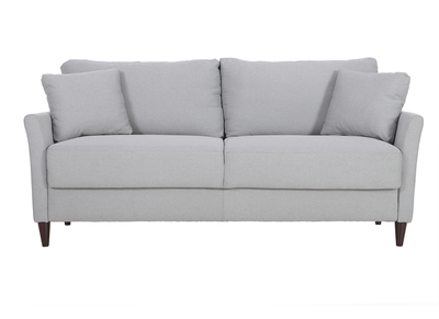 Design-Sofa 3-Sitzer aus hellgrauem Stoff mit Stauraum MEDLEY