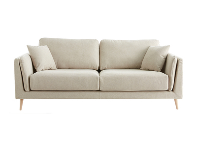 Design-Sofa 3-Sitzer aus naturbeigem Stoff VOGUE