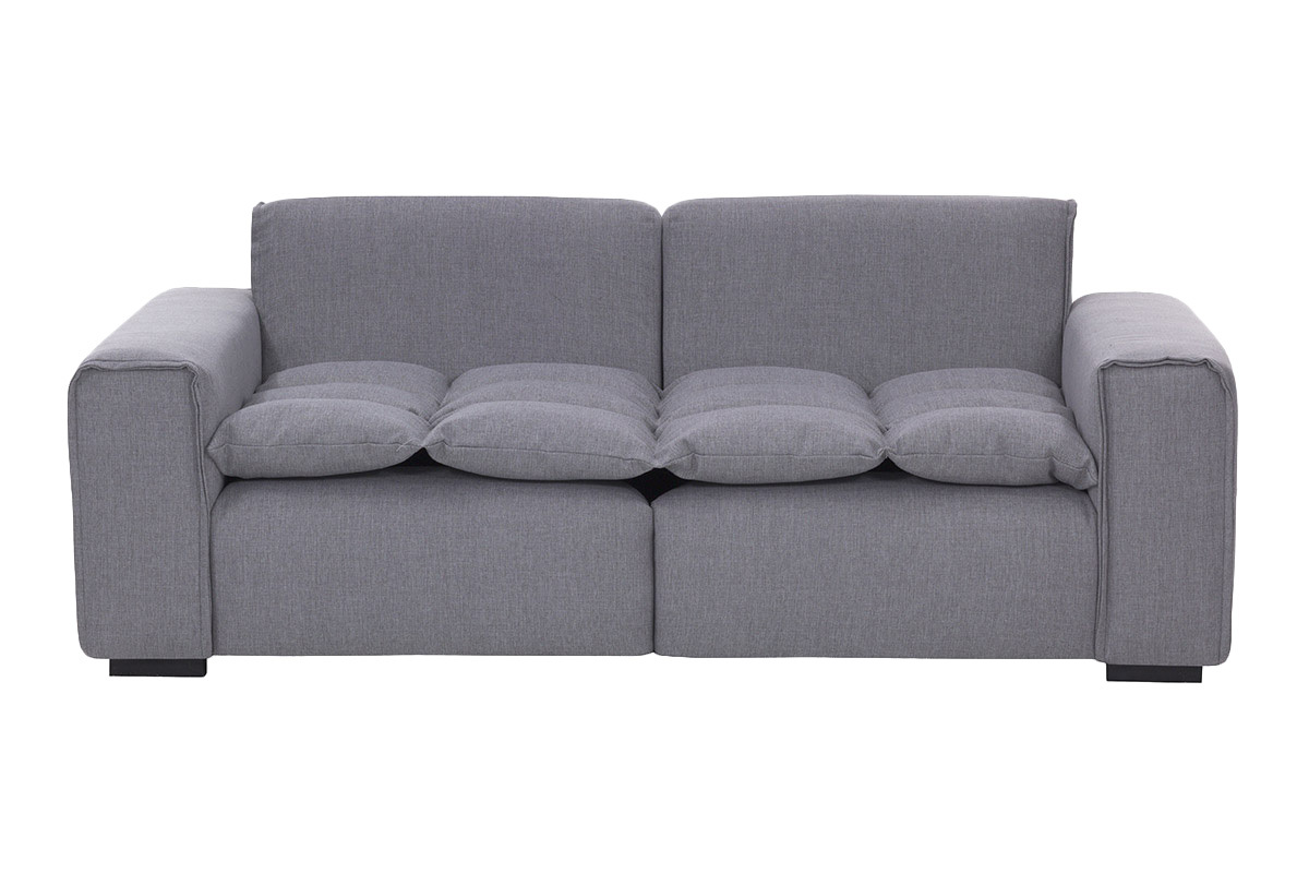 Design-Sofa 3-Sitzer Stoff Hellgrau MELLOW