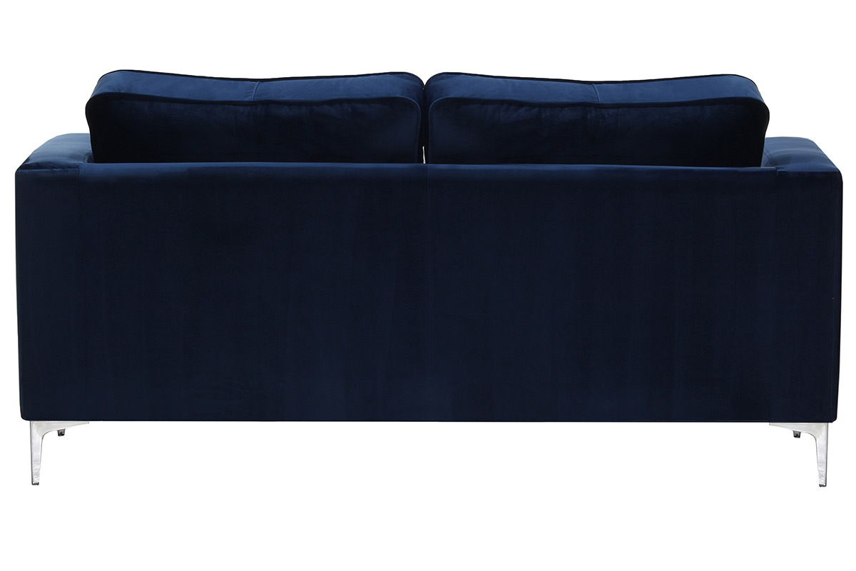 Design-Sofa 3-Sitzer Velours Dunkelblau HARRY