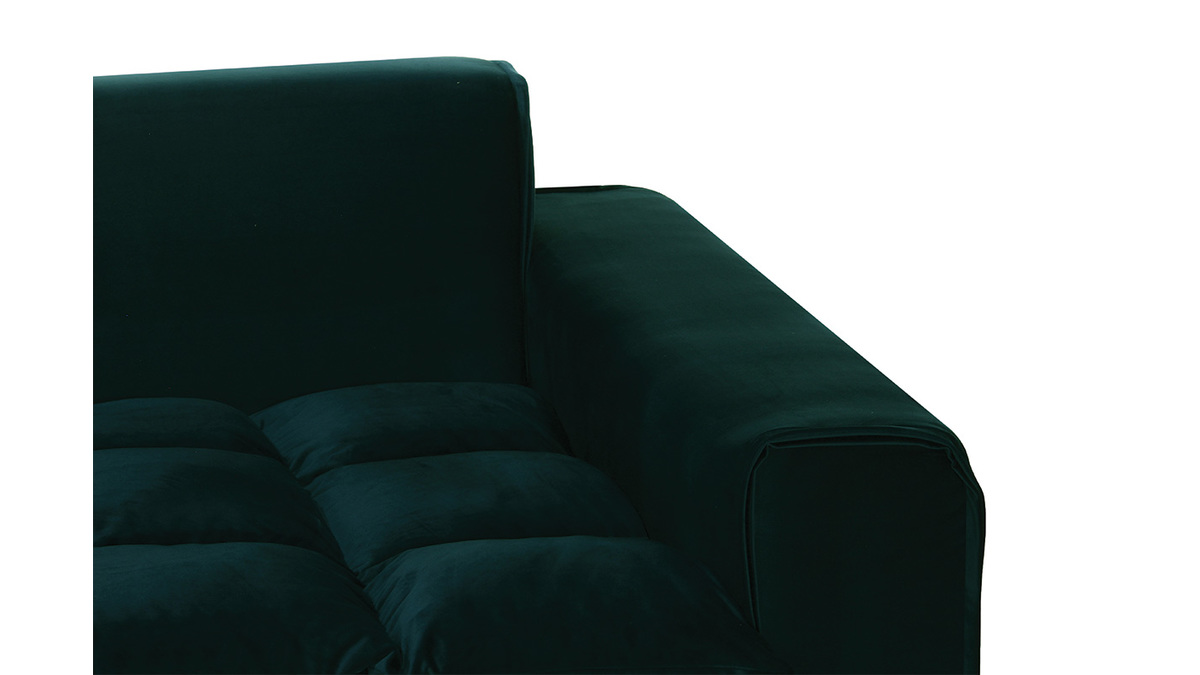 Design-Sofa 3-Sitzer Velours Grn MELLOW