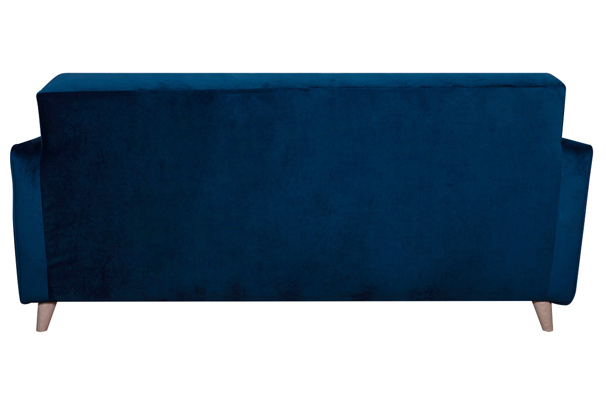 Design-Sofa 3 Sitzpltze nachtblaues Velours CIGALE