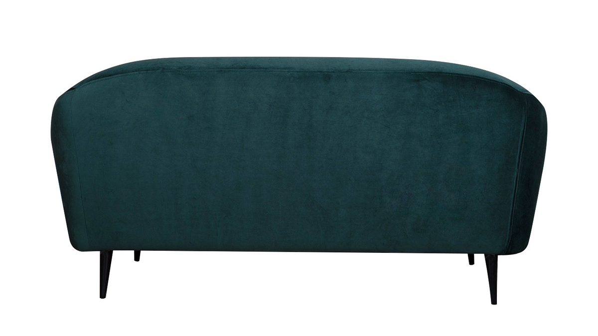 Design-Sofa 3 Sitzpltze waldgrnes Velours FOLIES