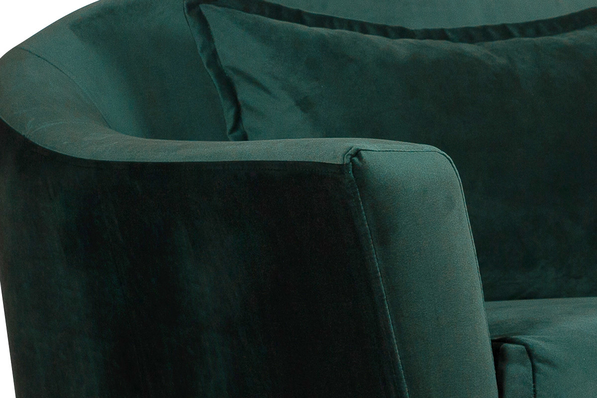 Design-Sofa 3 Sitzpltze waldgrnes Velours FOLIES