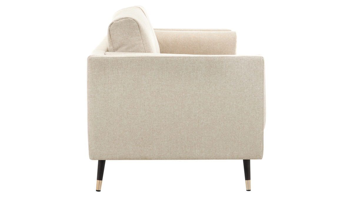 Design-Sofa aus beige-meliertem Stoff 3-Sitzer STING