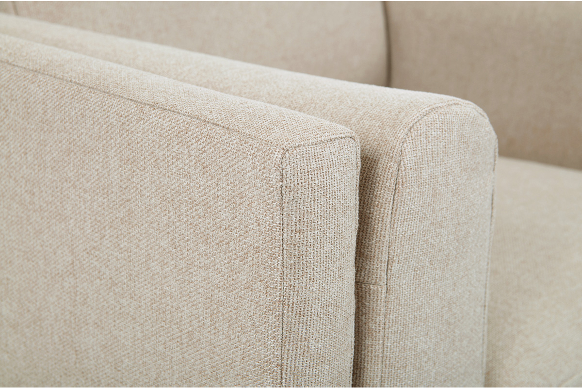 Design-Sofa aus beige-meliertem Stoff 3-Sitzer STING