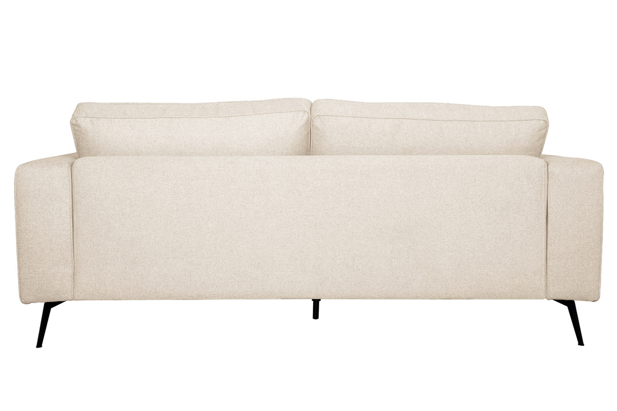 Design-Sofa aus beigem Stoff mit schwarzem Metall 4-Sitzer OSMANN