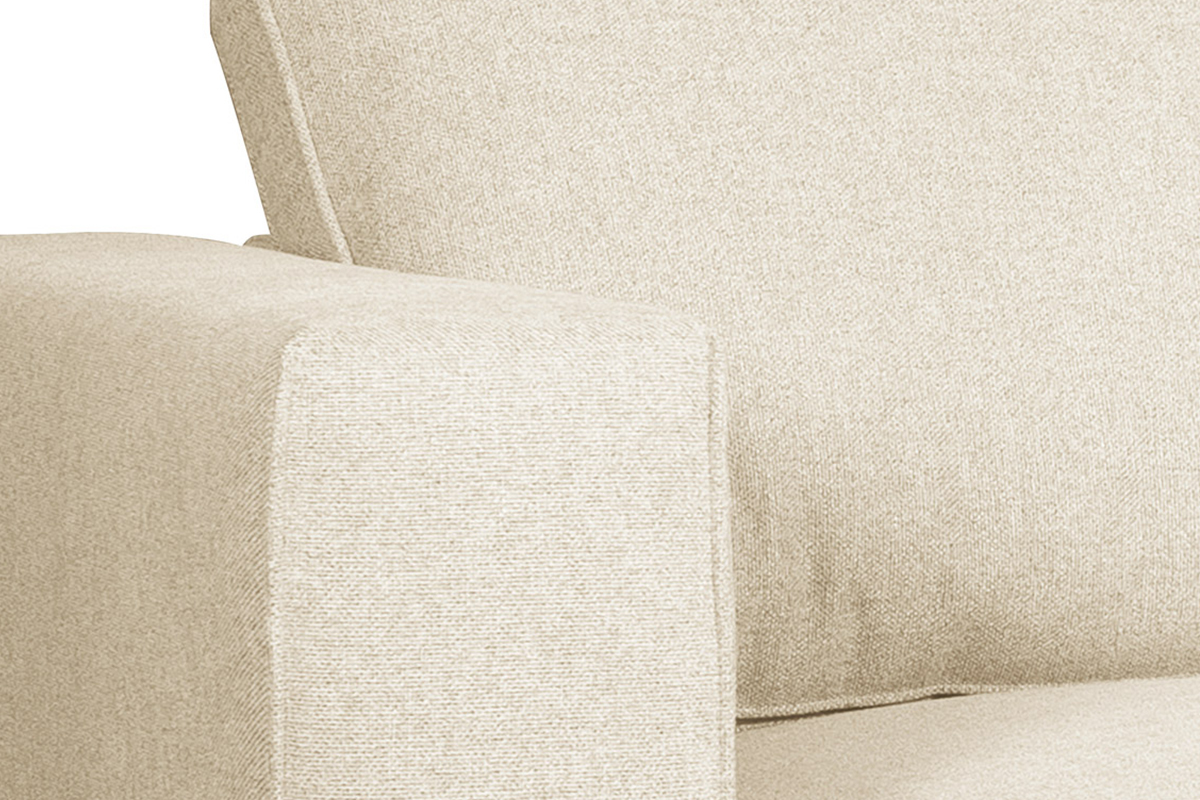 Design-Sofa aus beigem Stoff mit schwarzem Metall 4-Sitzer OSMANN