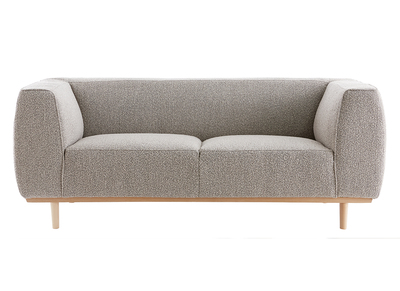Design-Sofa aus Bouclé-Stoff taupe 2/3-Sitzer MORRIS
