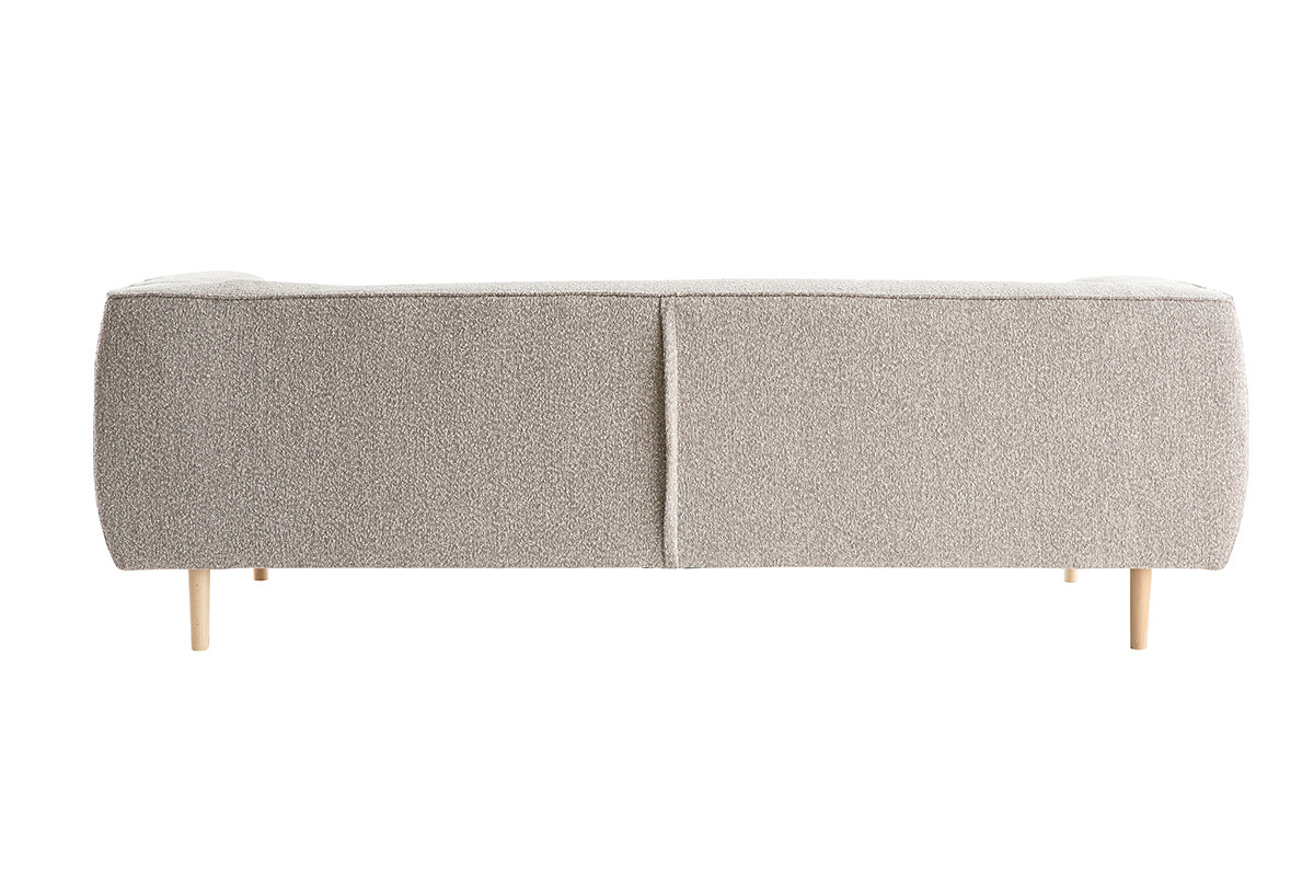 Design-Sofa aus Boucl-Stoff taupe 3/4-Sitzer MORRIS