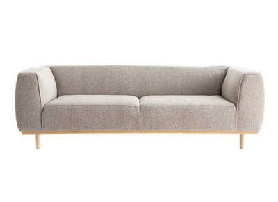 Design-Sofa aus Bouclé-Stoff taupe 3/4-Sitzer MORRIS