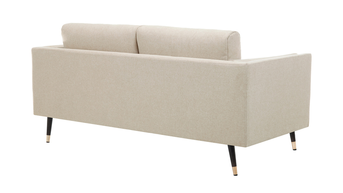 Design-Sofa aus cappuccino-beige-meliertem Stoff 2-Sitzer STING