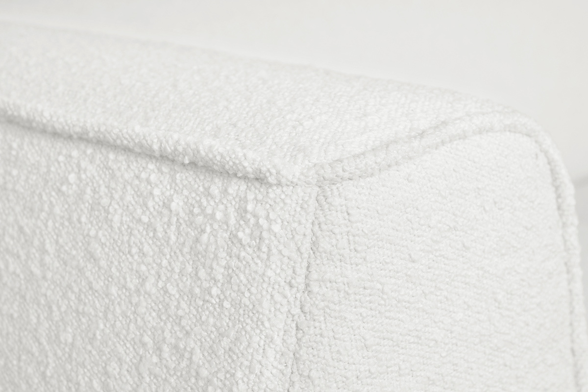 Design-Sofa aus ecrufarbenem Boucl-Stoff 3/4-Sitzer MORRIS