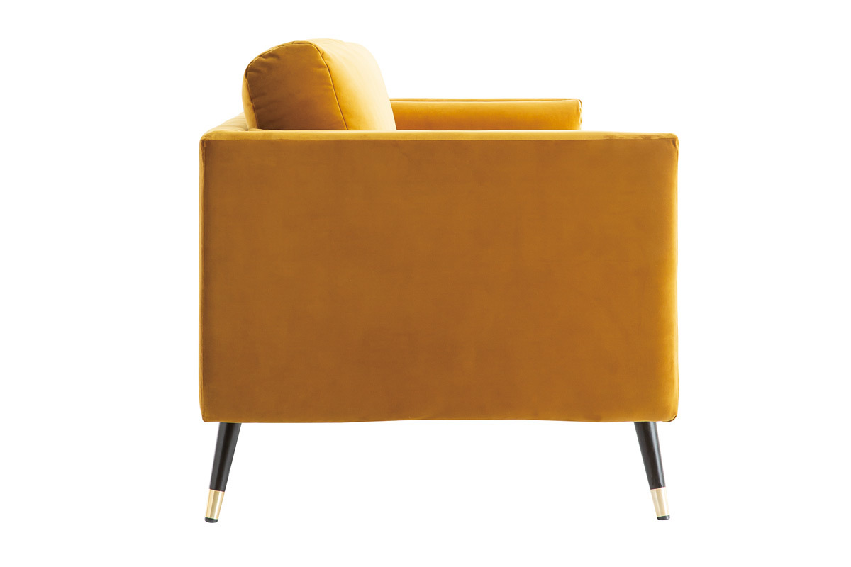 Design-Sofa aus gelbem Samt 3-Sitzer STING