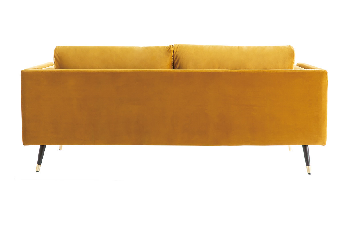 Design-Sofa aus gelbem Samt 3-Sitzer STING