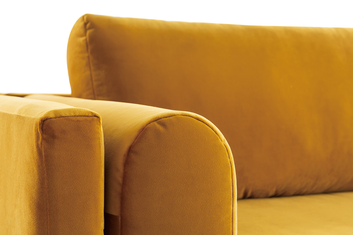 Design-Sofa aus gelbem Samt 3-Sitzer STING
