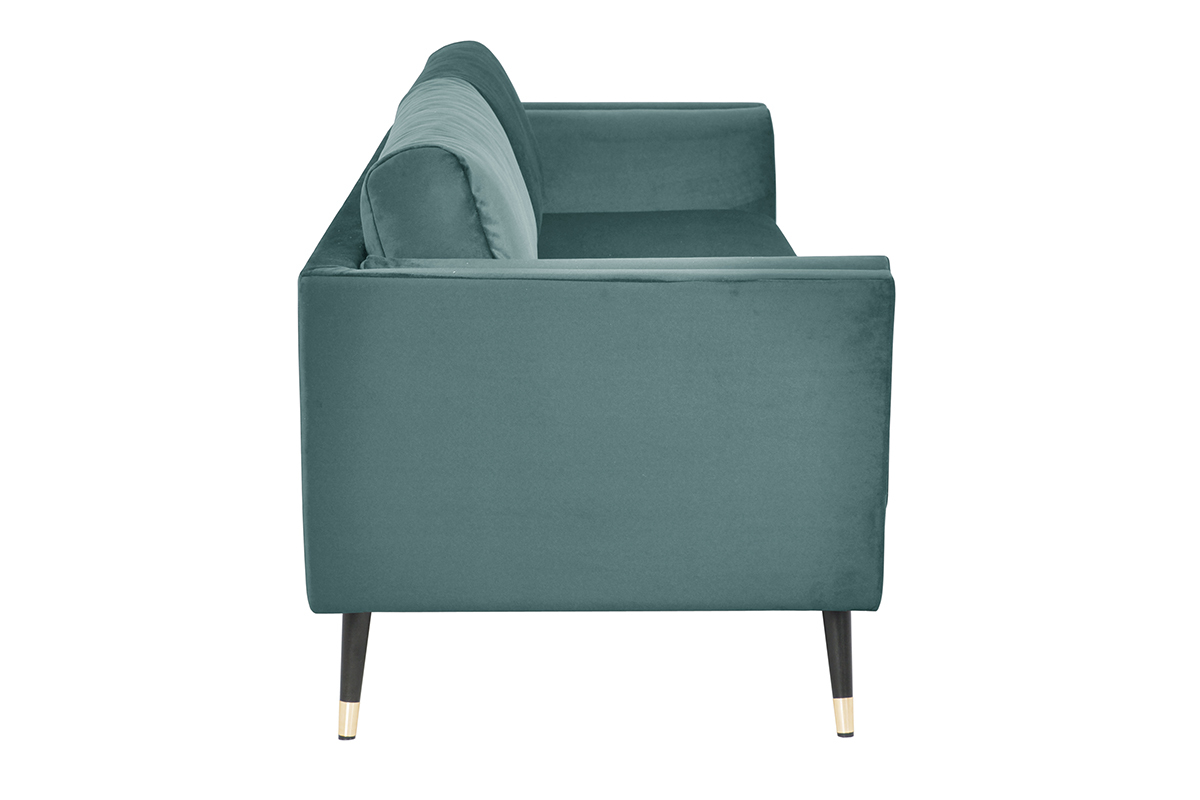 Design-Sofa aus grau-grnem Samt 3-Sitzer STING