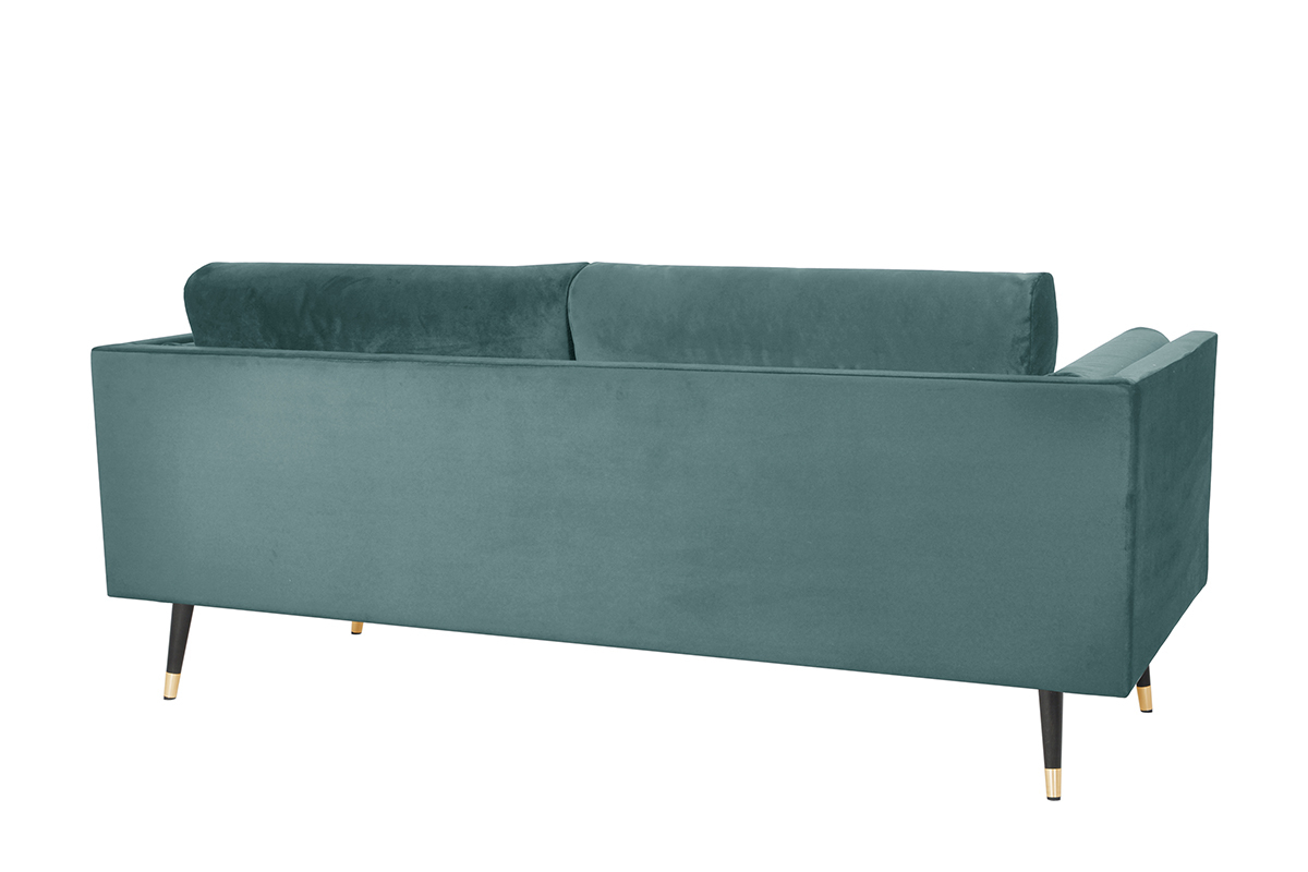 Design-Sofa aus grau-grnem Samt 3-Sitzer STING