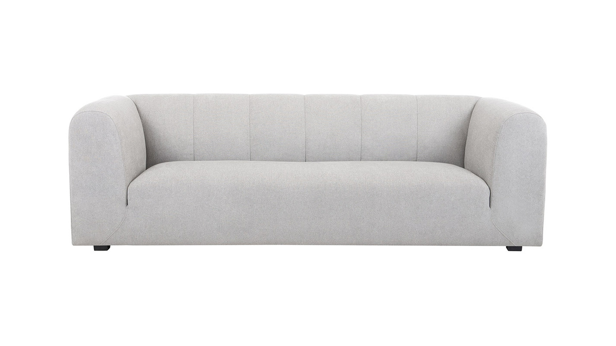 Design-Sofa aus grauem Stoff 4-Sitzer OLIVEIRO