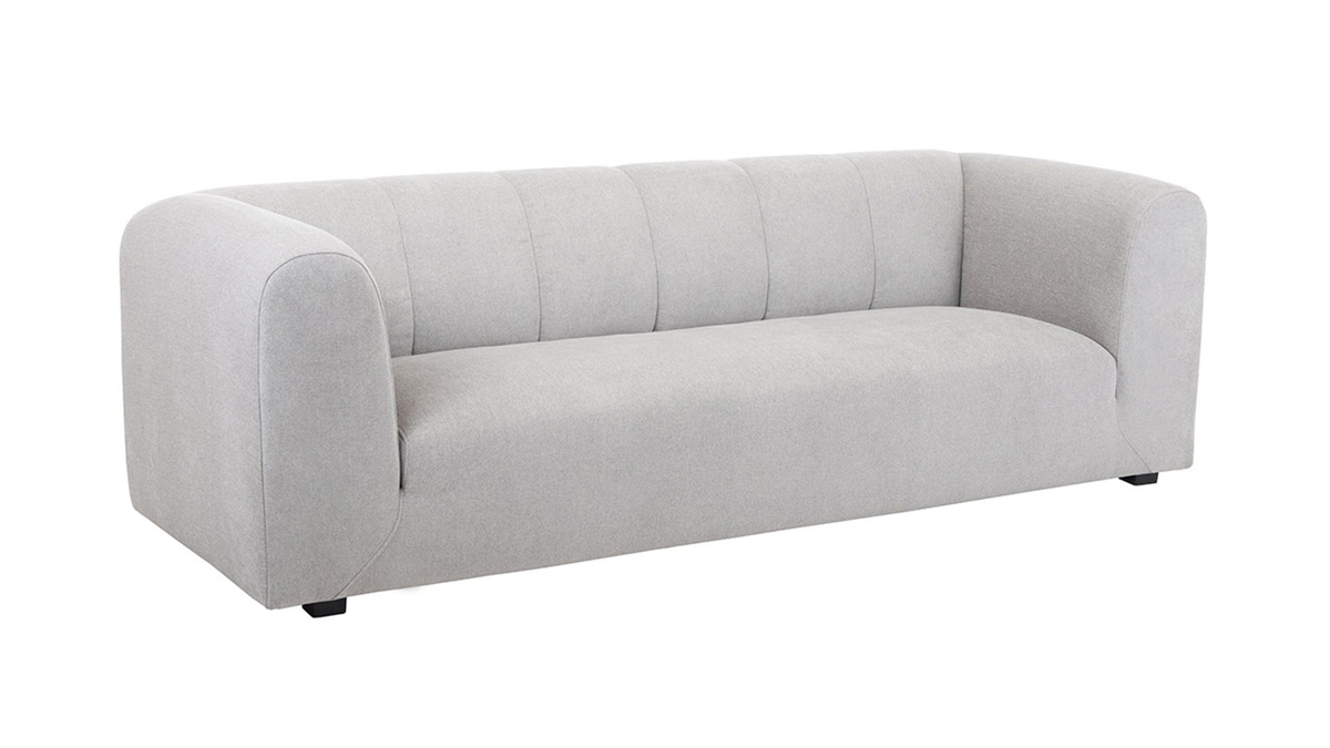 Design-Sofa aus grauem Stoff 4-Sitzer OLIVEIRO