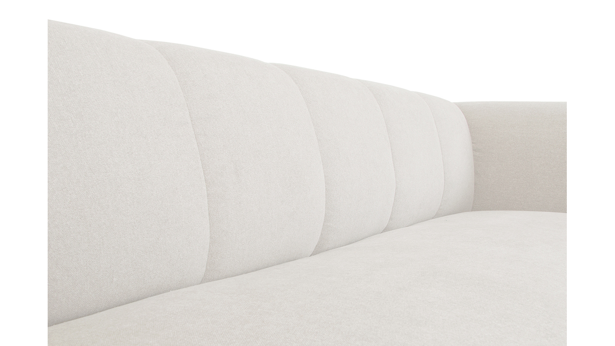 Design-Sofa aus hellbeigem Stoff 4-Sitzer OLIVEIRO