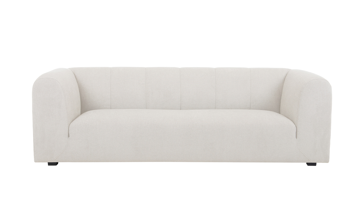 Design-Sofa aus hellbeigem Stoff 4-Sitzer OLIVEIRO
