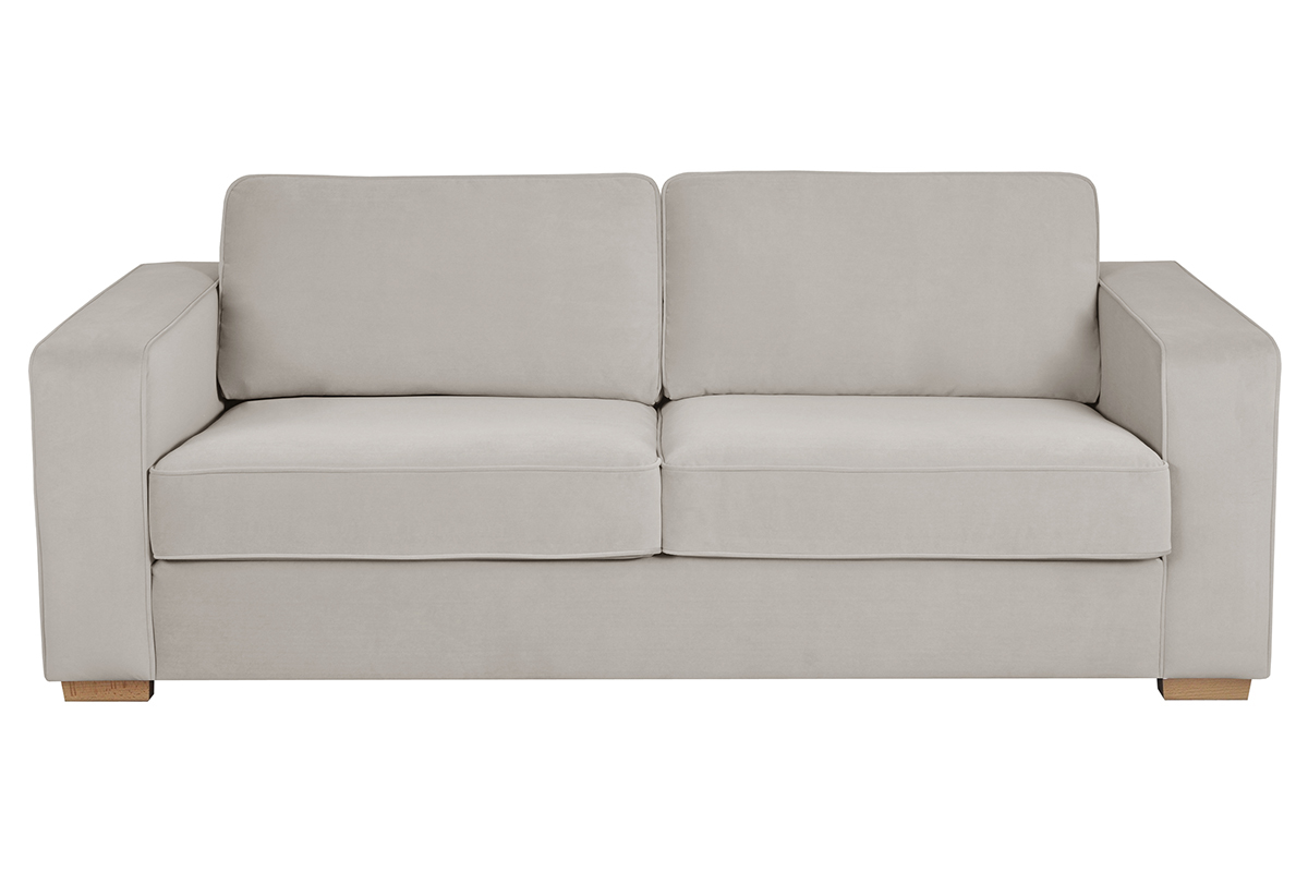 Design-Sofa aus mattgrauem Samt 3-Sitzer GOTTA
