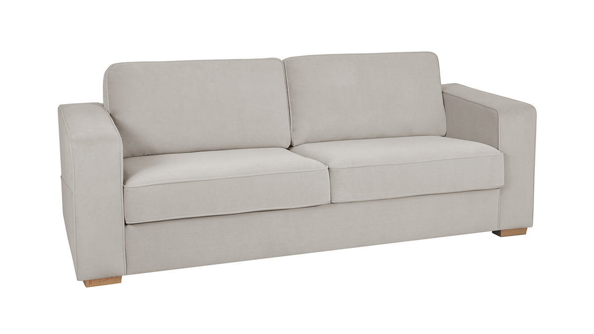 Design-Sofa aus mattgrauem Samt 3-Sitzer GOTTA