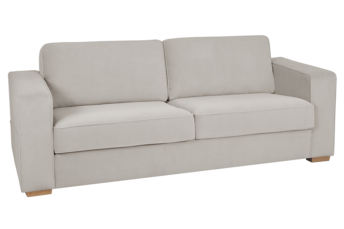 Design-Sofa aus mattgrauem Samt 3-Sitzer GOTTA