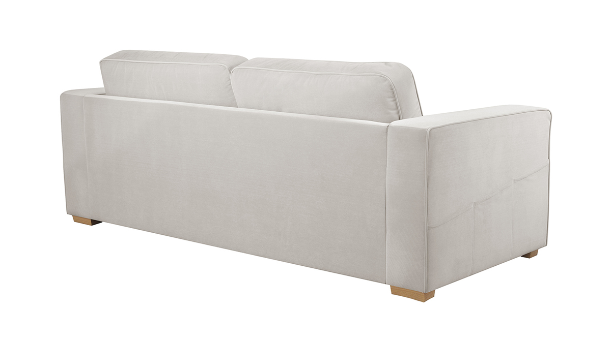 Design-Sofa aus mattgrauem Samt 3-Sitzer GOTTA